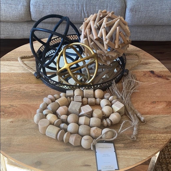 Threshold Decorative Wooden Bead Garland - Picture 8 of 16